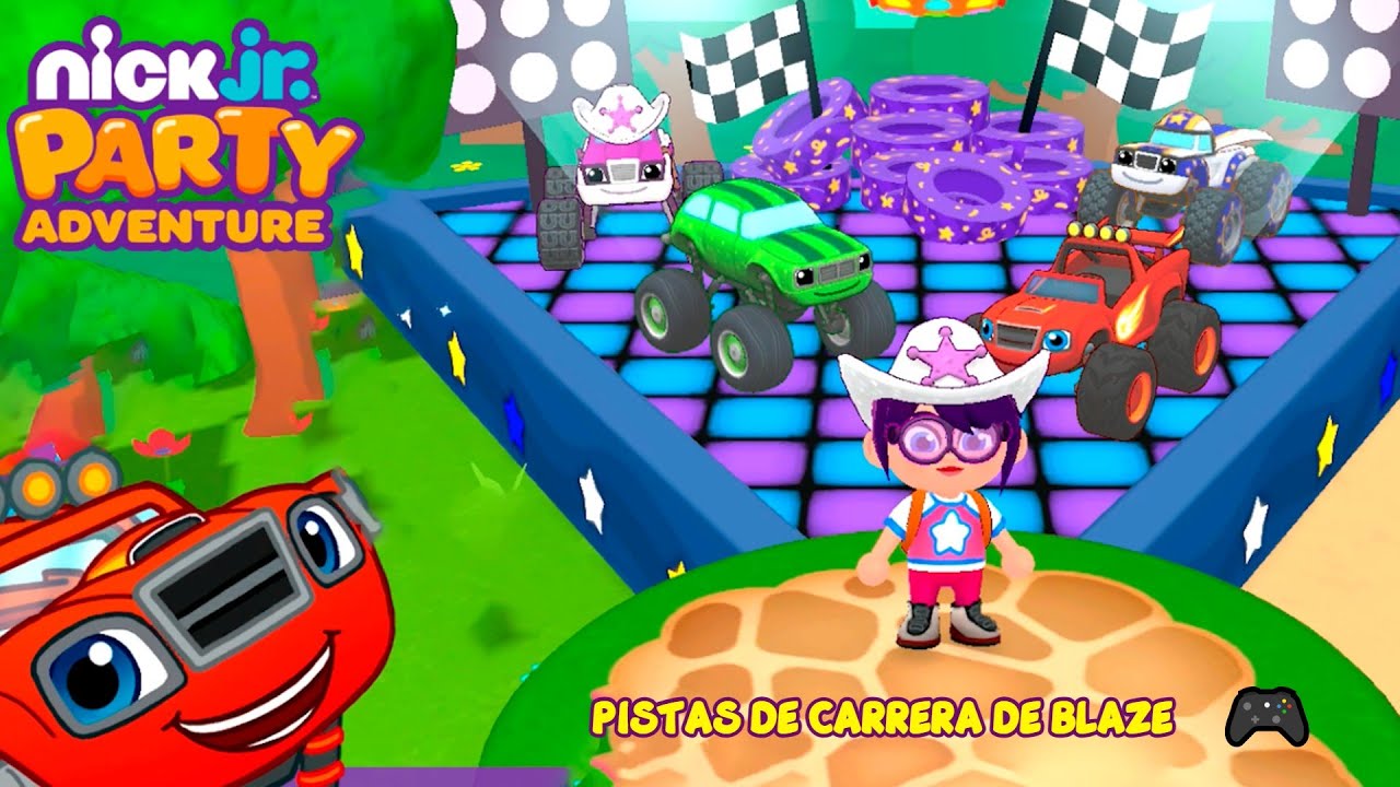🚗 Pistas de Carrera de BLAZE 🎮 NICK JR  PARTY ADVENTURE