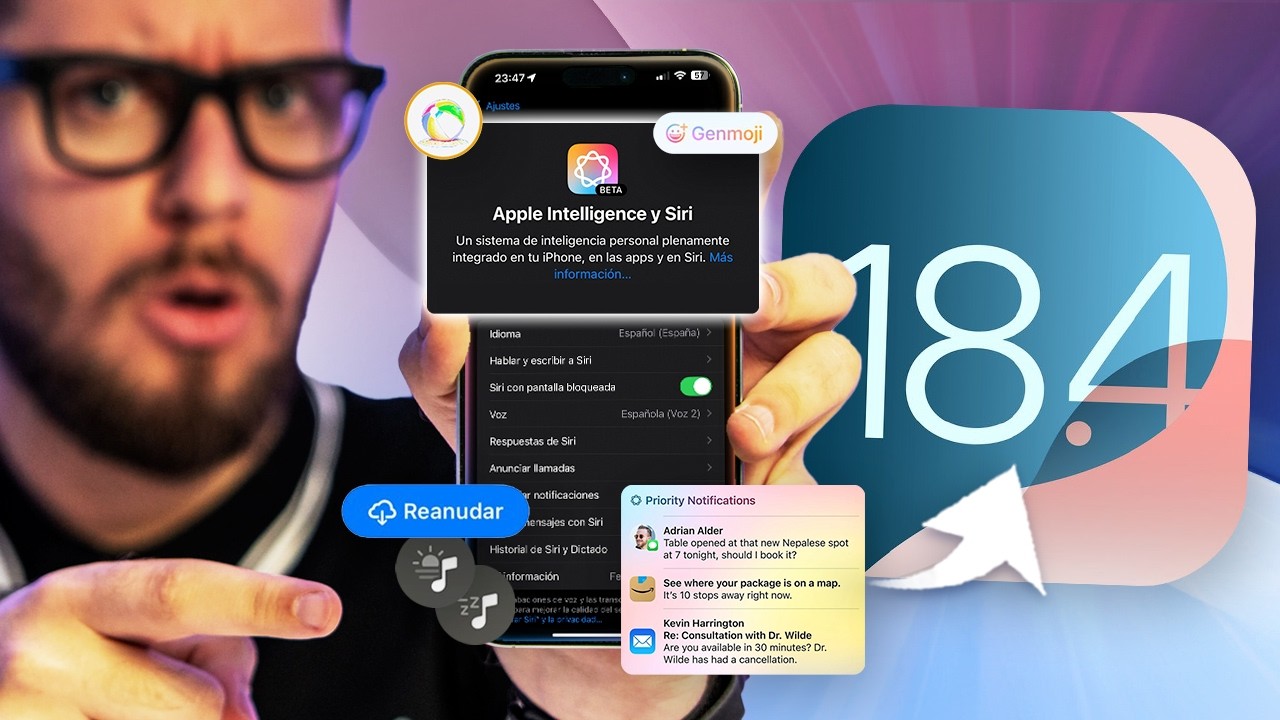 iOS 18.4 YA DISPONIBLE: Apple Intelligence en ESPAÑOL y +40 novedades que DEBES conocer
