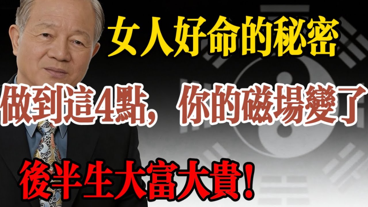 易經泄露天機：女人的福氣不是求來的，而是修好這個“場”！#易經 #曾仕強 #女性智慧 #磁場 #改運 #修心 #情緒管理 #口德 #國學智慧 #人生哲理