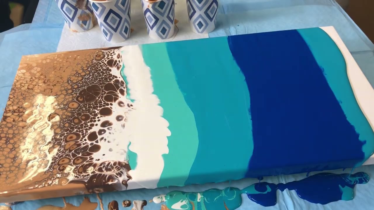 004. Lets make a Beach Swipe! #acrlyicpouring #fluidart #satisfying