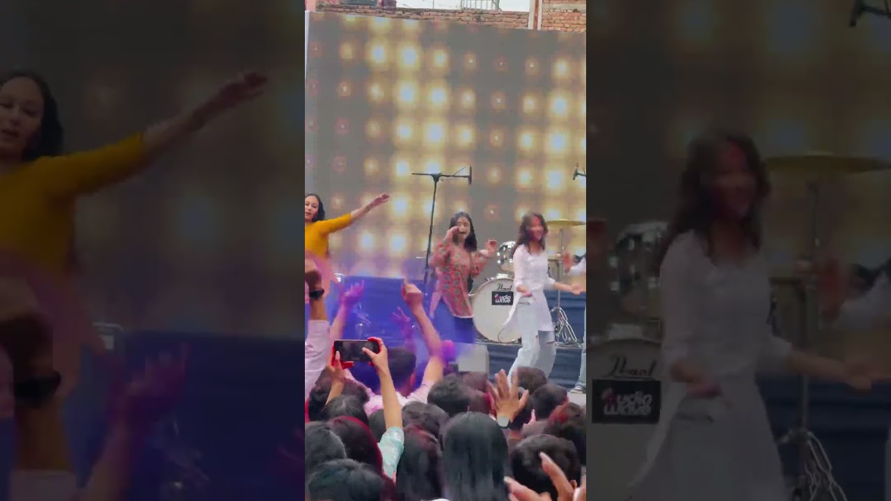 Holi dance event in college 🙄 copyright lagera delete va @OrchidCollege