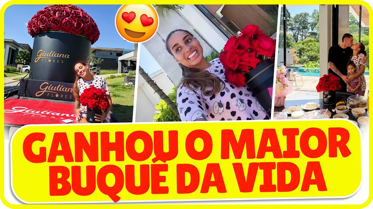 PALOMA RECEBEU O MAIOR BUQUE DE FLORES DA VIDA DELA DO SEU BOY E FICOU APAIXONADA 😱🫢 #mirellasantos