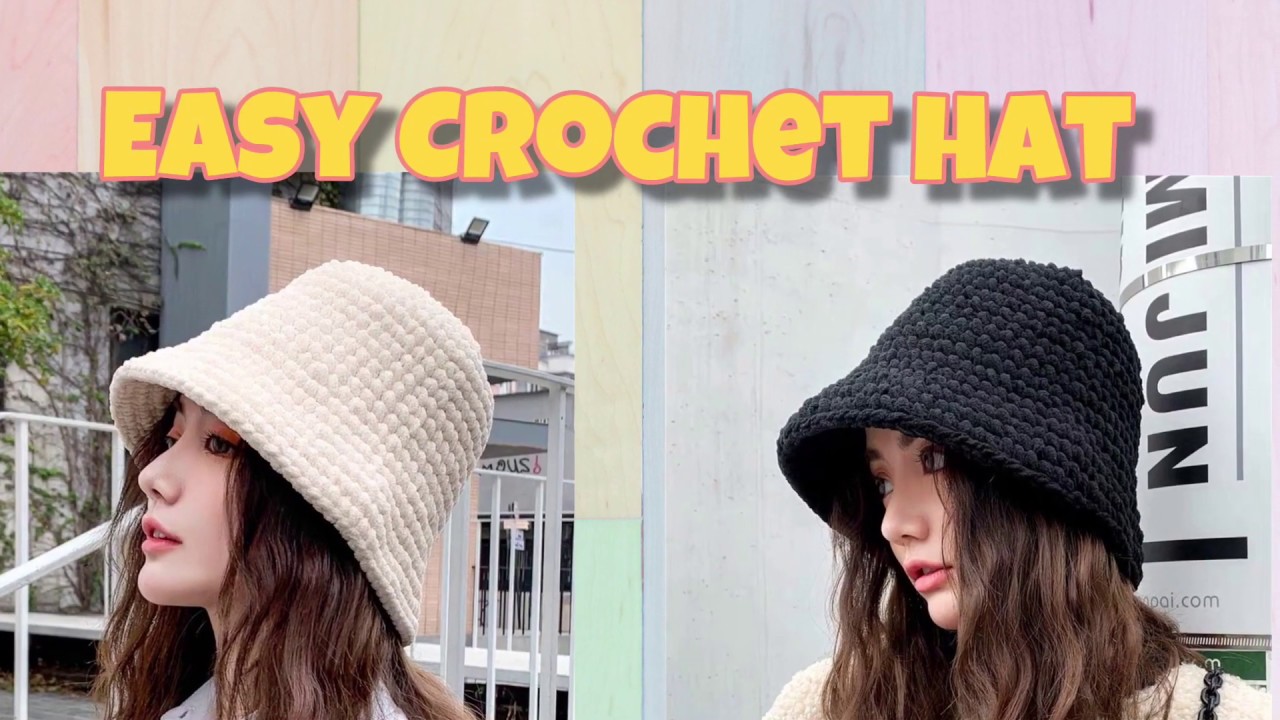 Easy crochet hat/crochet bucket hat (English sub)/สอนถักหมวกโครเชต์/สอนถักหมวกบักเก็ต