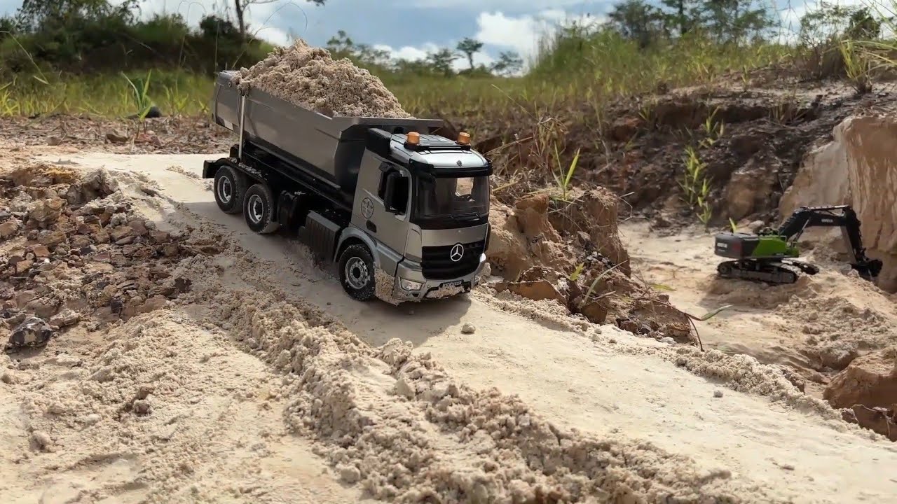 Eps. 02 | Pembangunan Jembatan Tebing | Mercedes-benz arocs E590 | Huina 1593