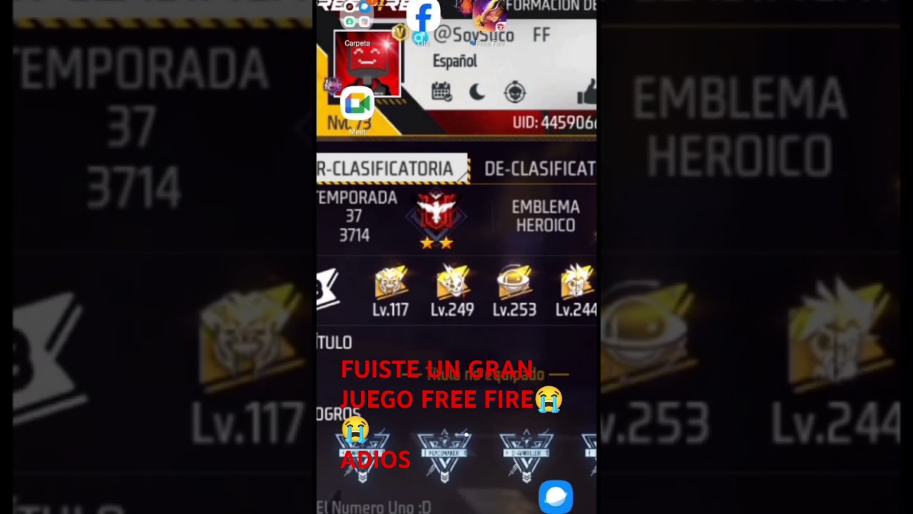 ADIOS FREE FIRE 😭😭🥹
