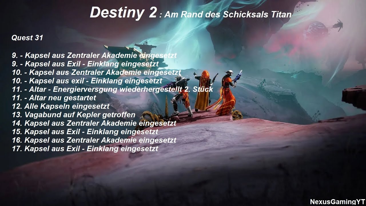 Destiny 2 : Am Rand des Schicksals - Titan 9 bis 17 von 31 Quest 1080p German/Deutsch