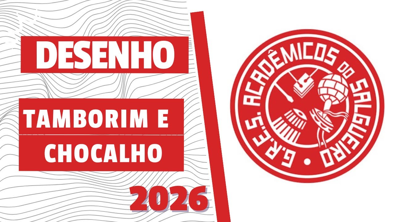 Desenho de Tamborim e Chocalho - Acadêmicos do Salgueiro 2026.