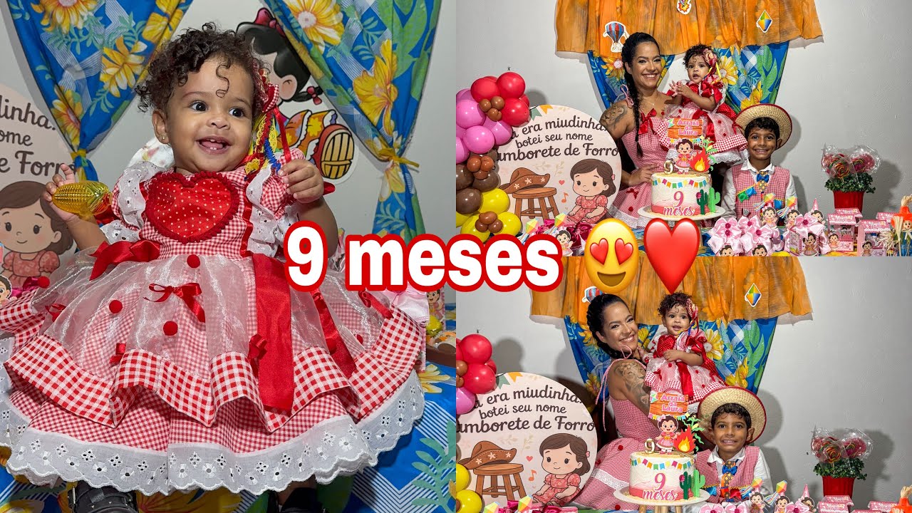 MESVERSARIO DE 09 MESES DA BABY LAURA * Tema Festa junina