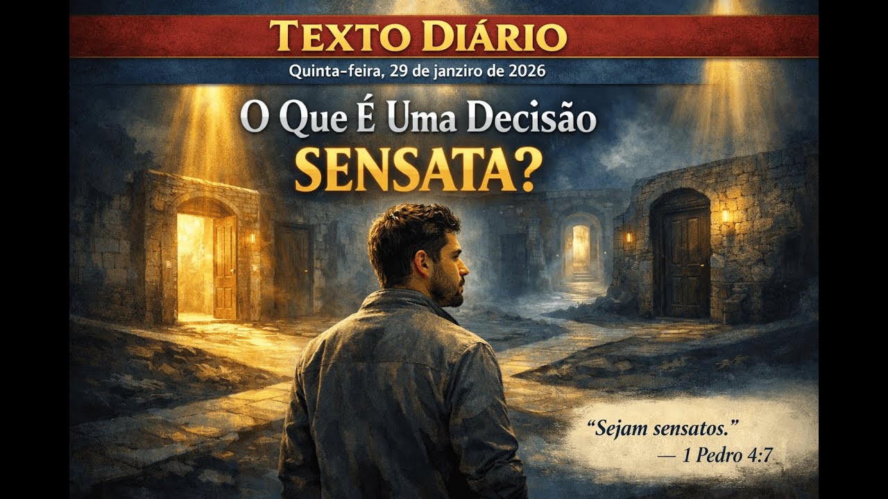 TEXTO DIÁRIO — 29/01/2026 | Decisões Difíceis? Descubra o que é ser SENSATA hoje!