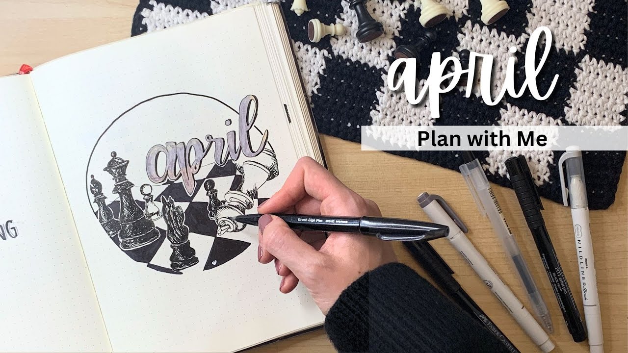 PLAN WITH ME | April 2023 Bullet Journal Setup ♟️