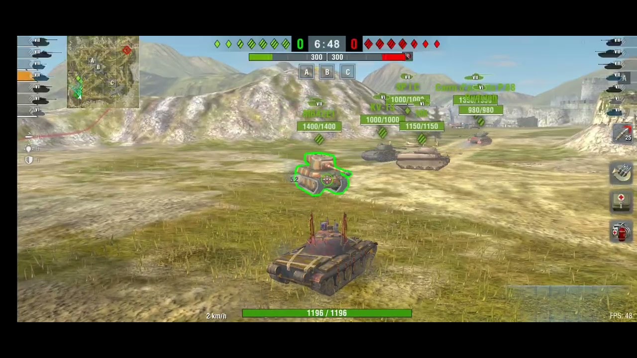 Jogando com os melhores tanque