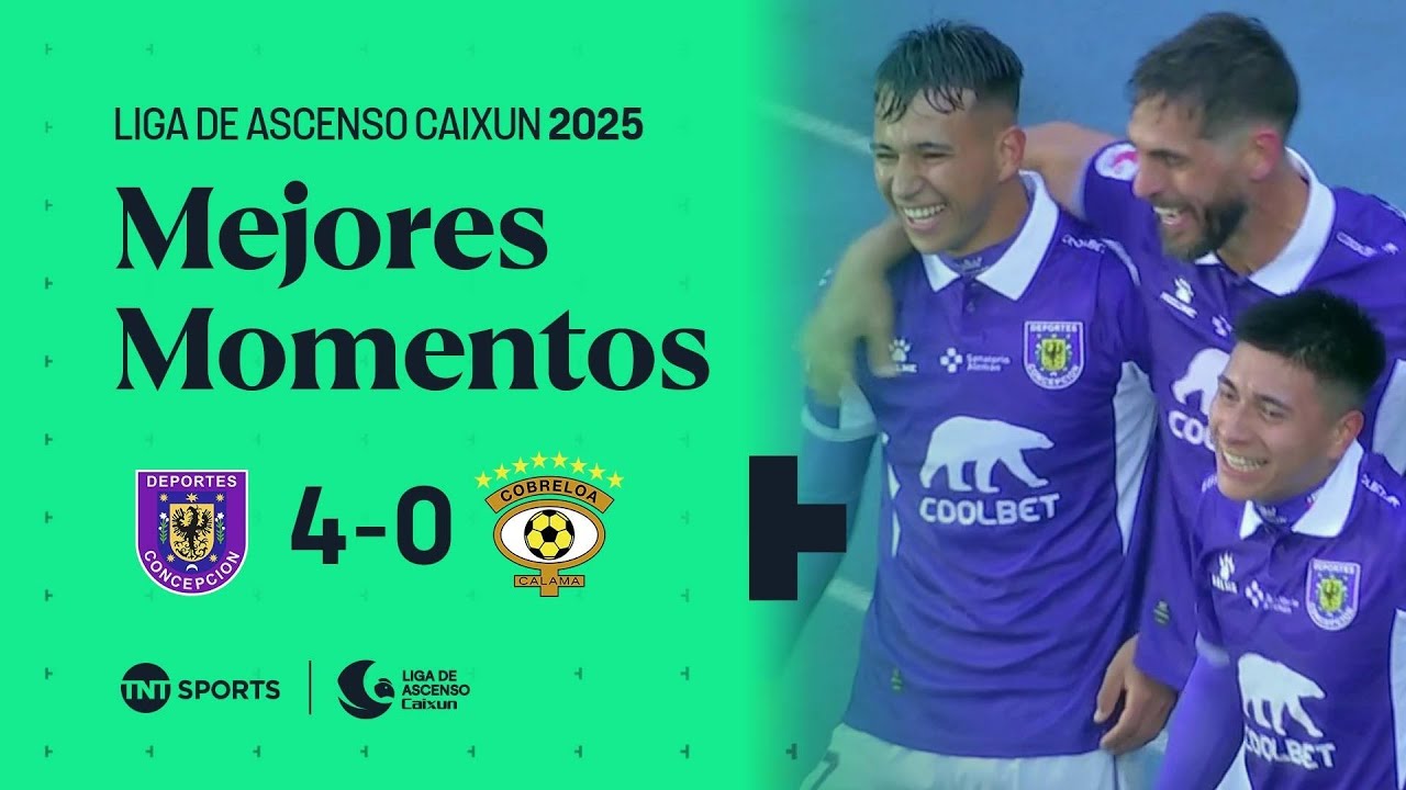 ⚪🟣 Deportes Concepción 4 - 0 🟠🦊 Cobreloa | Liga de Ascenso Caixun 2025 - Fecha 24