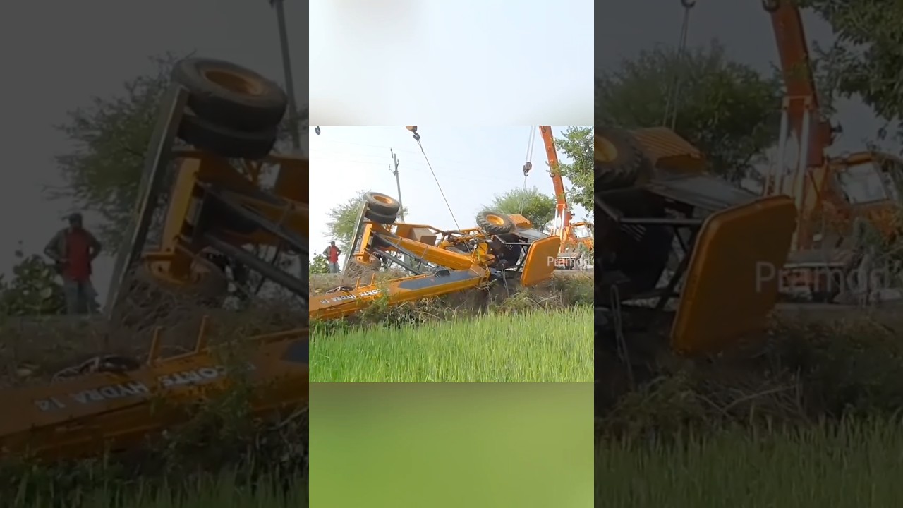 CRANE ACCIDENT VIDEO #subscribe viral #song shorts #viralvideo #viralsong #love #like  #farming