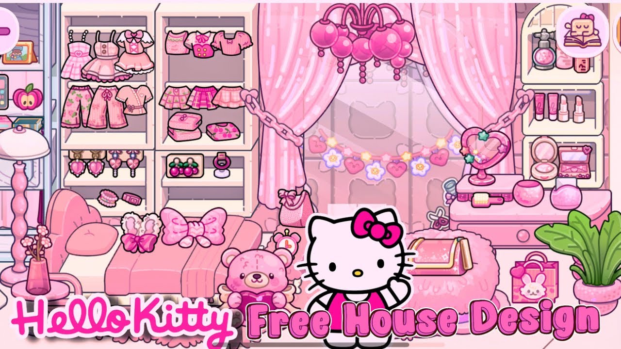 HELLO KITTY FREE House Design 🎀 | Avatar World House Tour