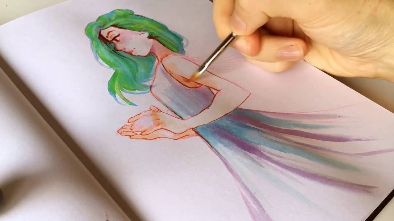 Thank you for 100k subscribers! (quick watercolor video)