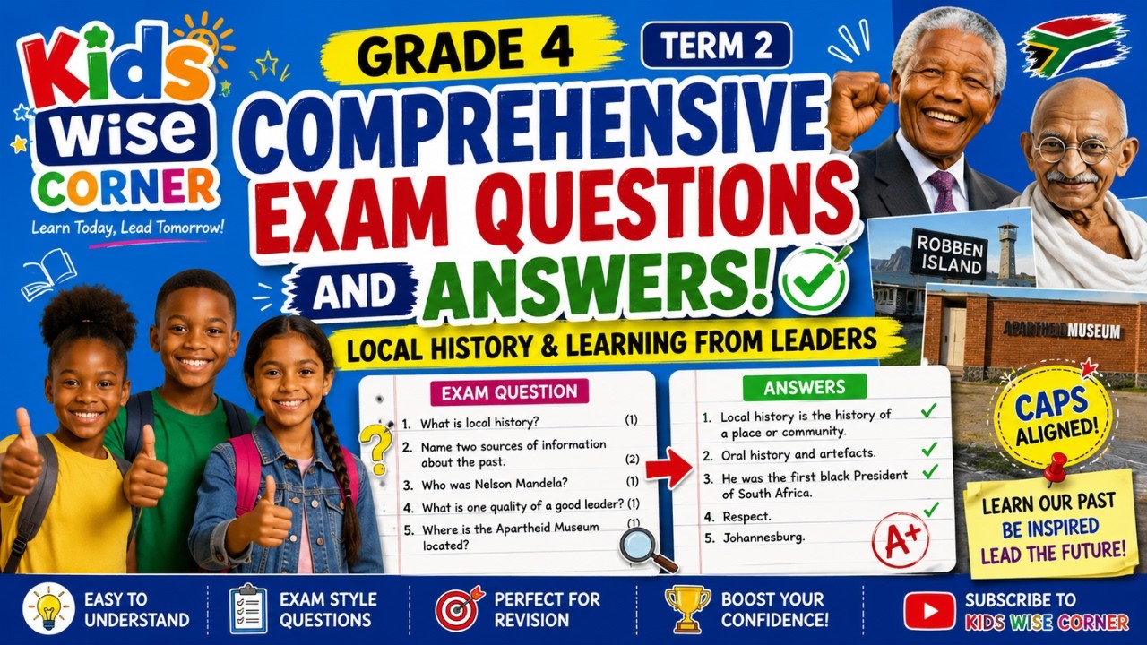 Grade 4 History Term 2 Full Revision | Nelson Mandela, Gandhi & Local History