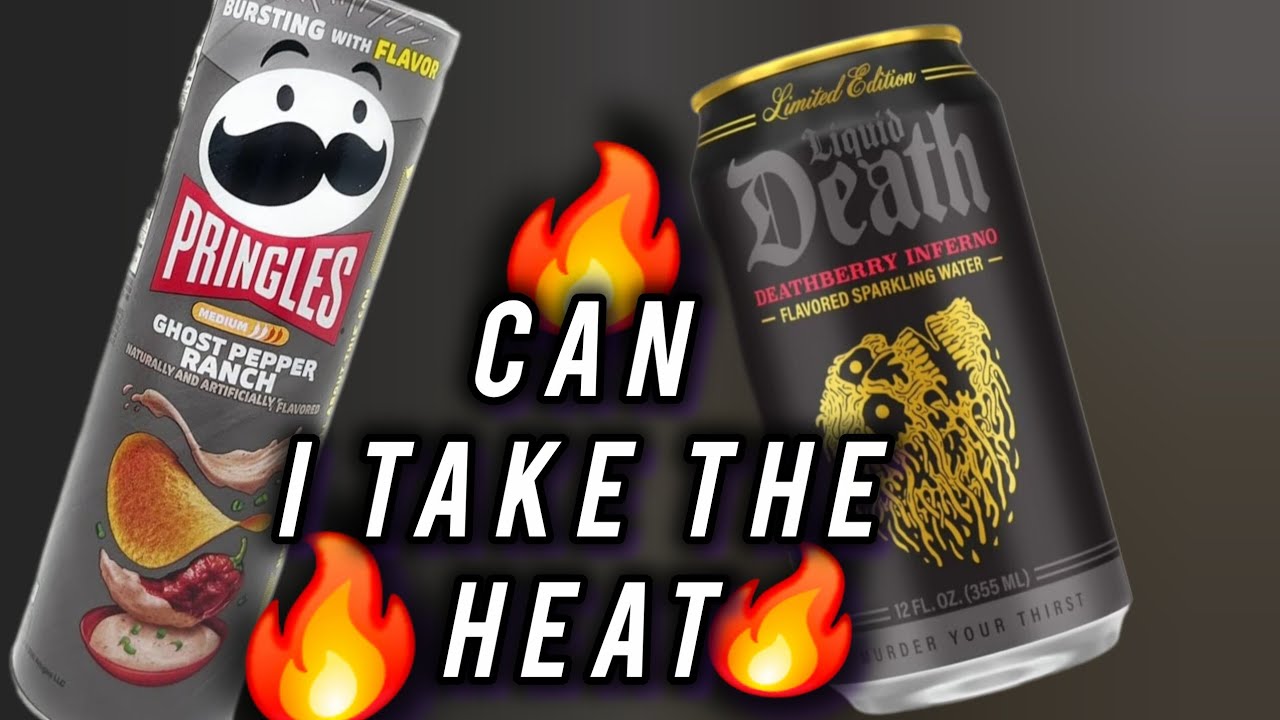 Ранчо Ghostpepper Pringles и Deathberry Inferno 🔥 #Liquiddeath #limitededition #ghostpepper #mukbang