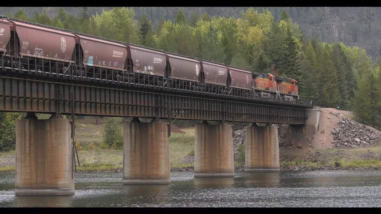 *4K*    Two Trains on MRL's 4th Subdivision  MP 73