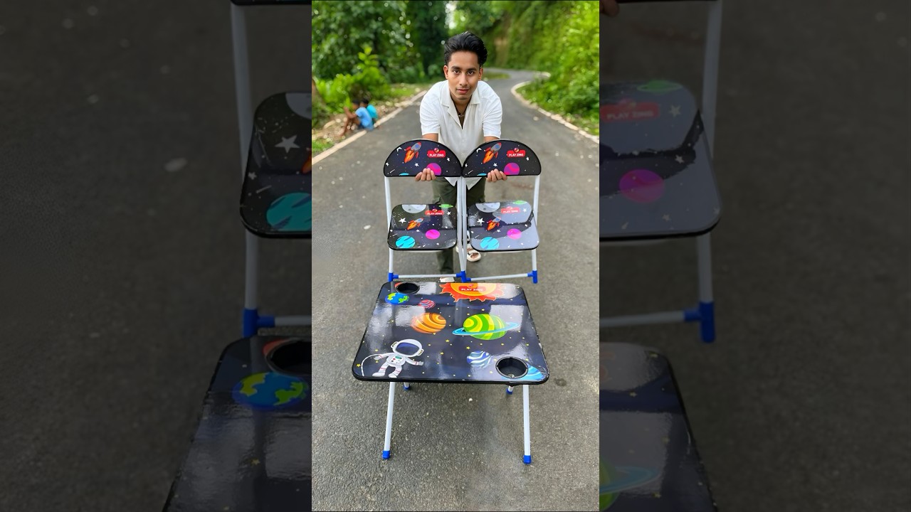 Suto 4 Chair and 1 Table | Playgro Rectangle Table🔥