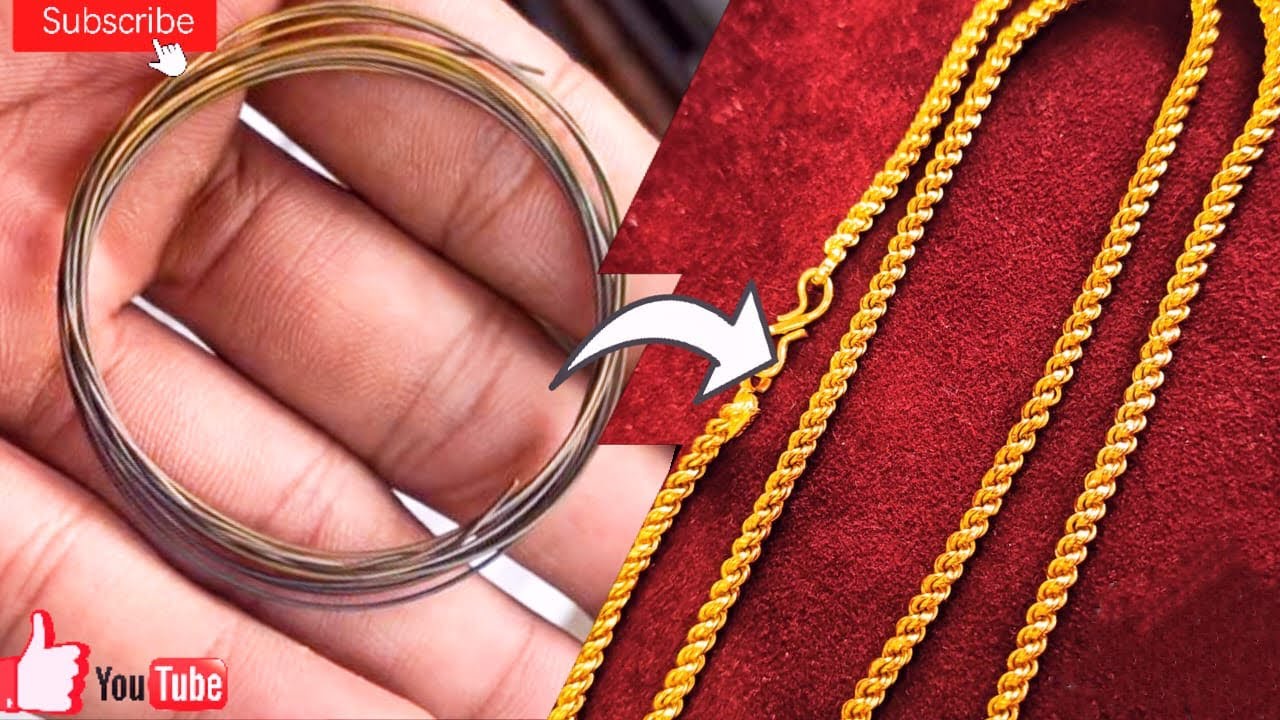 How 22k gold rope chain is made #gold #jewellerydesign #jewelry