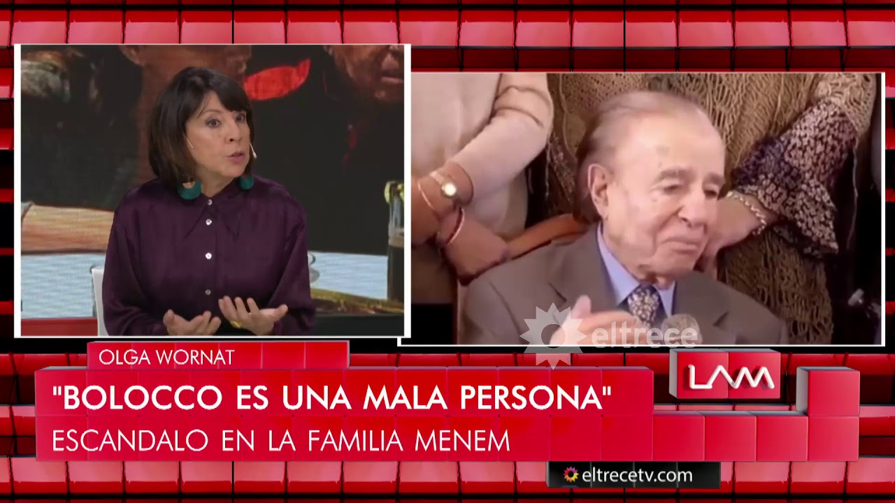 Olga Wornat habló de Menem y Boloco: 
