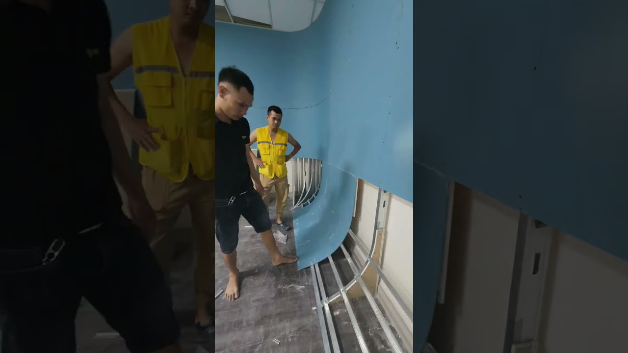 Thi công tường vách thạch cao vô cực