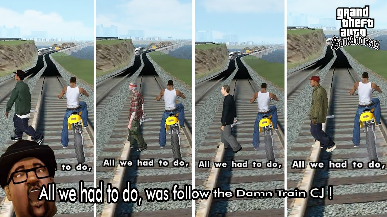 СЛЕДУЙТЕ ЗА ЧЁРТОВЫМ ПОЕЗДОМ (Смена роли персонажа) - GTA San Andreas