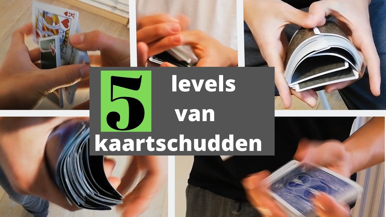 5 LEVELS van Kaartschudden// Overhand,Hindu,Riffle en meer!