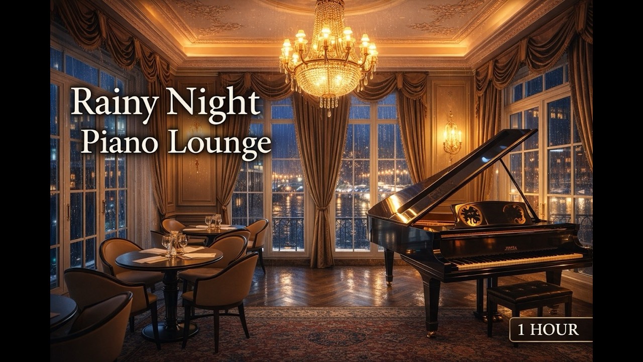 Rainy Night Piano for Deep Work 🌧️ | 1 Hour Cozy Piano Lounge