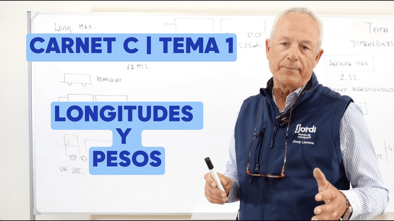 CARNET C (Actualizado 2024) -TEMA 1- Longitudes y pesos | Clases con jordi |Teórica de camión
