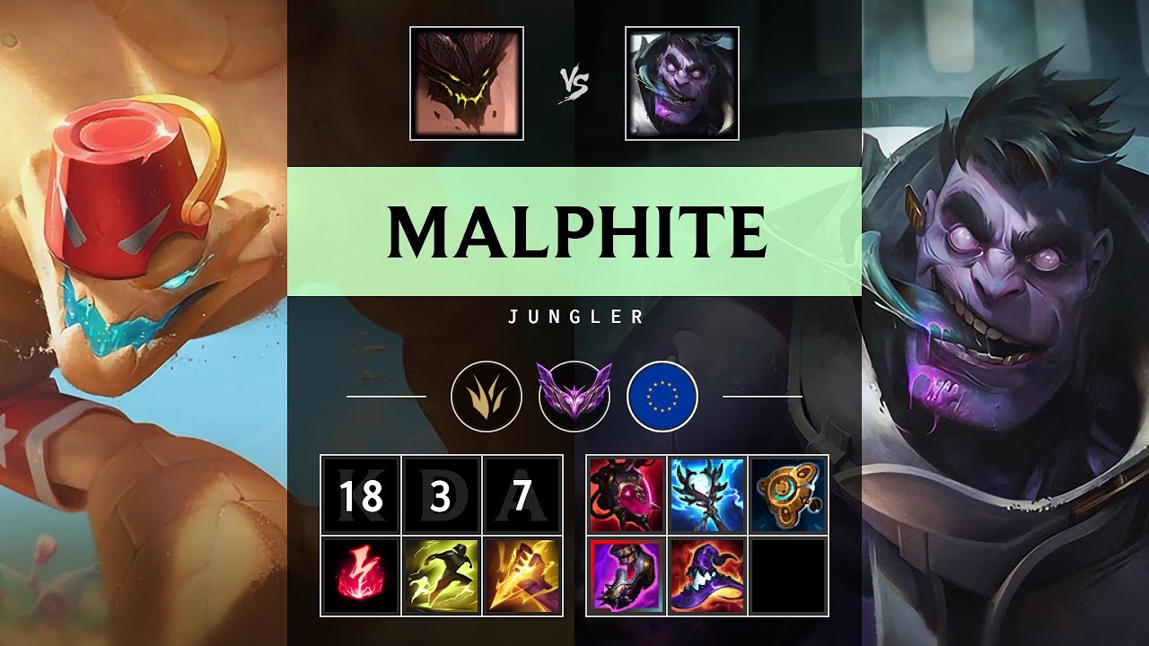 Malphite Jungle vs Dr. Mundo - EUW Master Patch 25.18