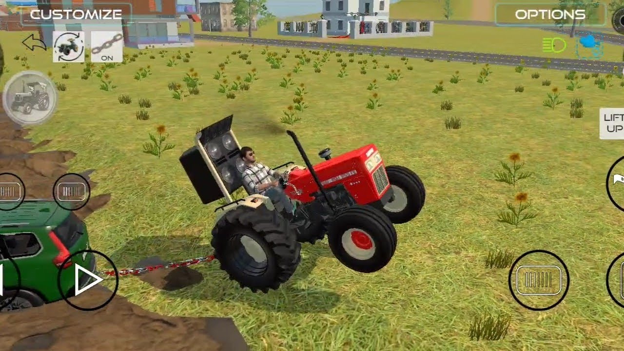 🚜 শক্তিশালী ট্রাক্টর দিয়ে গাড়ি টানা | বাস্তবসম্মত ট্রাক্টর গেমপ্লে | Tractor Pulling Game