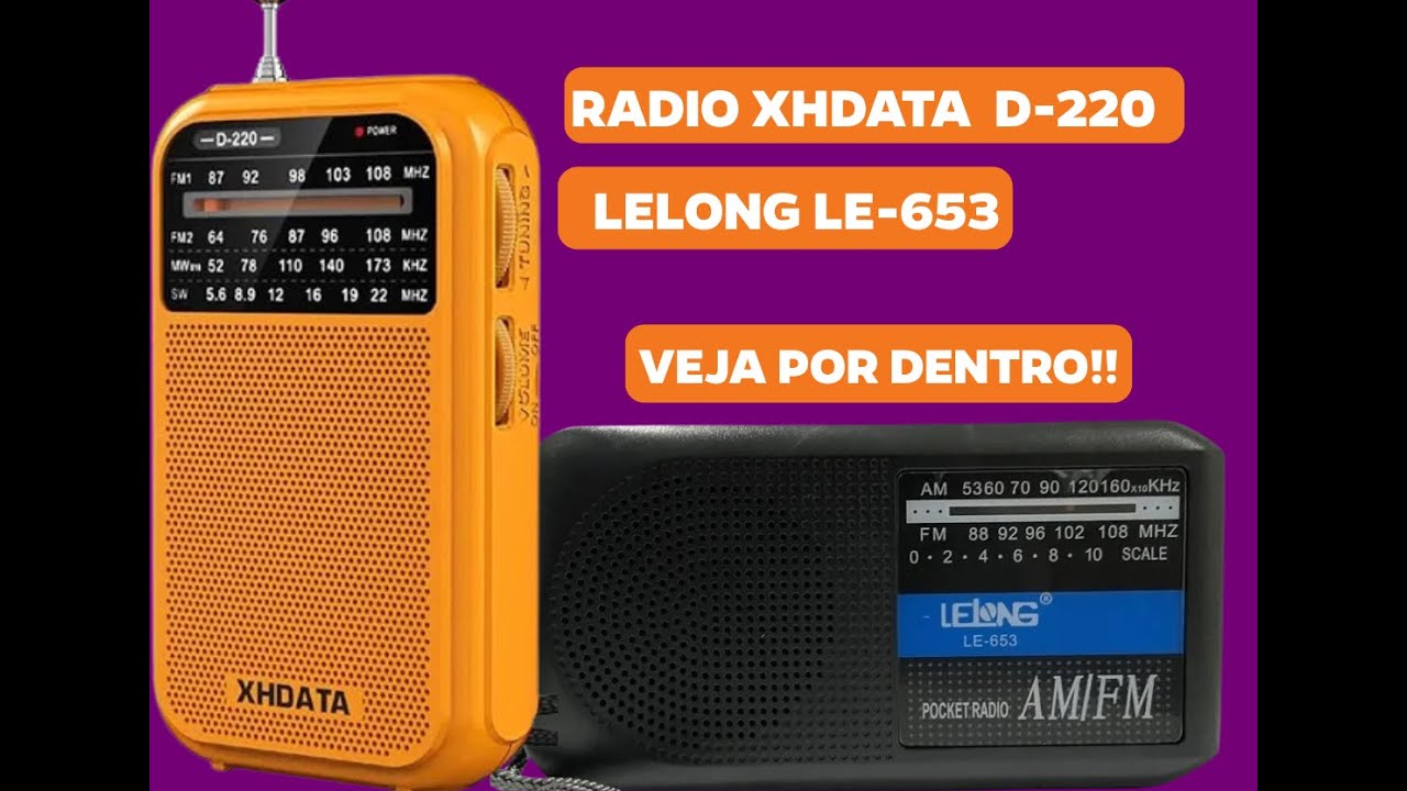 Veja por dentro dos Radios XHDATA D-220 e o Radio LELONG LE-653
