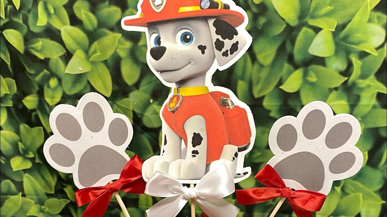 Centros de mesa paw patrol La patrulla canina skye Marshall paw patrol centerpieces Diy