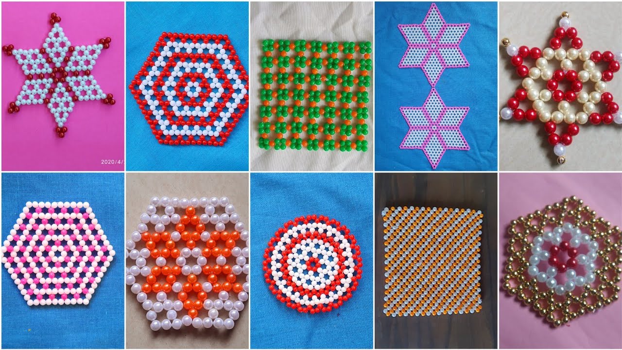 11 Easy Pearl Beaded Table Mat | How to make Table Mat using Beads | Beads tea coaster | Beads Craft