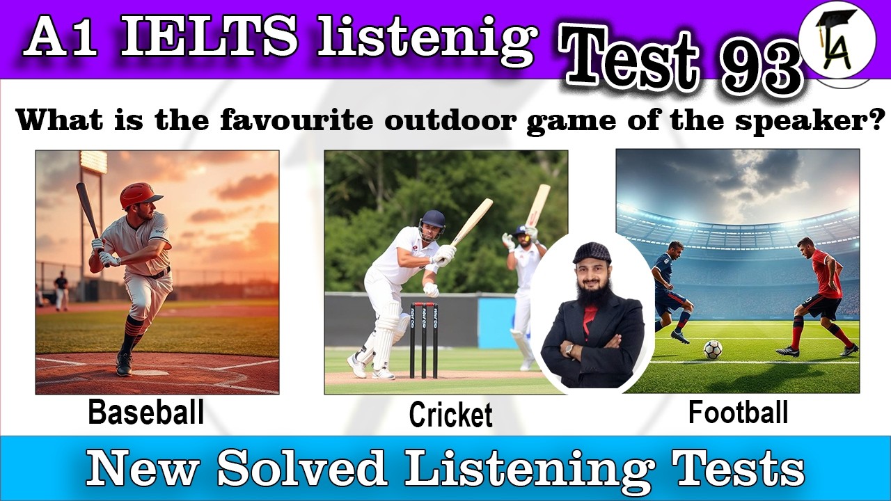 A1 IELTS Life Skills Listening 93 with Answers : New Listening test : IELTS UKVI