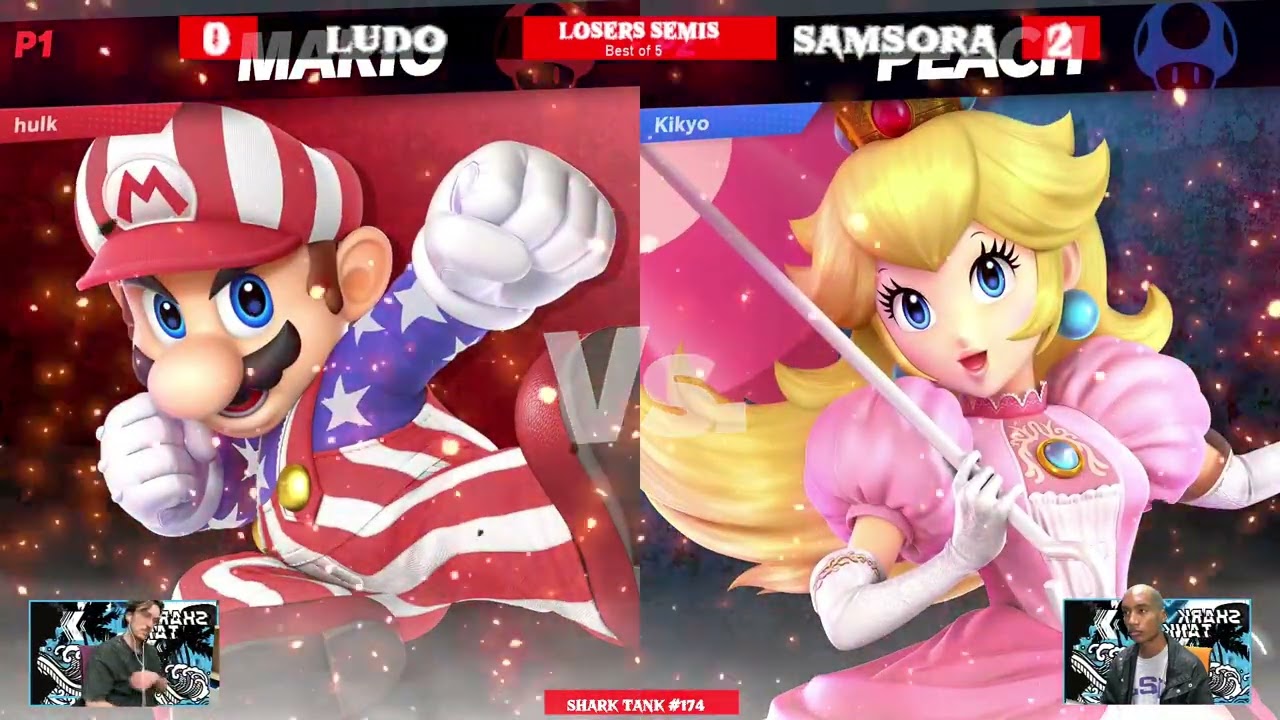 Shark Tank # 174 Losers Semi Final - Samsora (Peach) Vs. FLS | Ludo (Mario) - SSBU Tournament