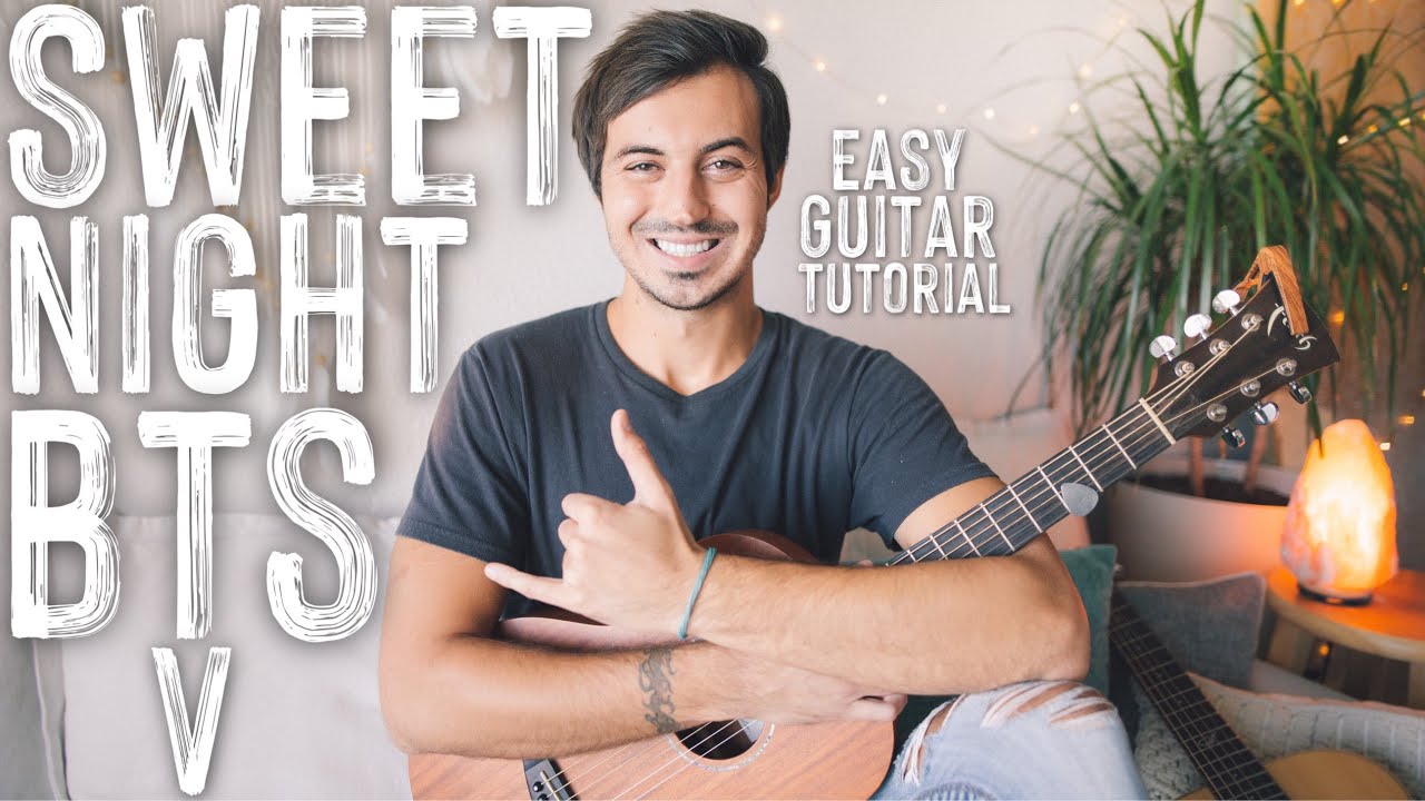 Sweet Night BTS V Guitar Tutorial // Sweet Night Guitar // (방탄소년단) BTS Guitar Lesson #884