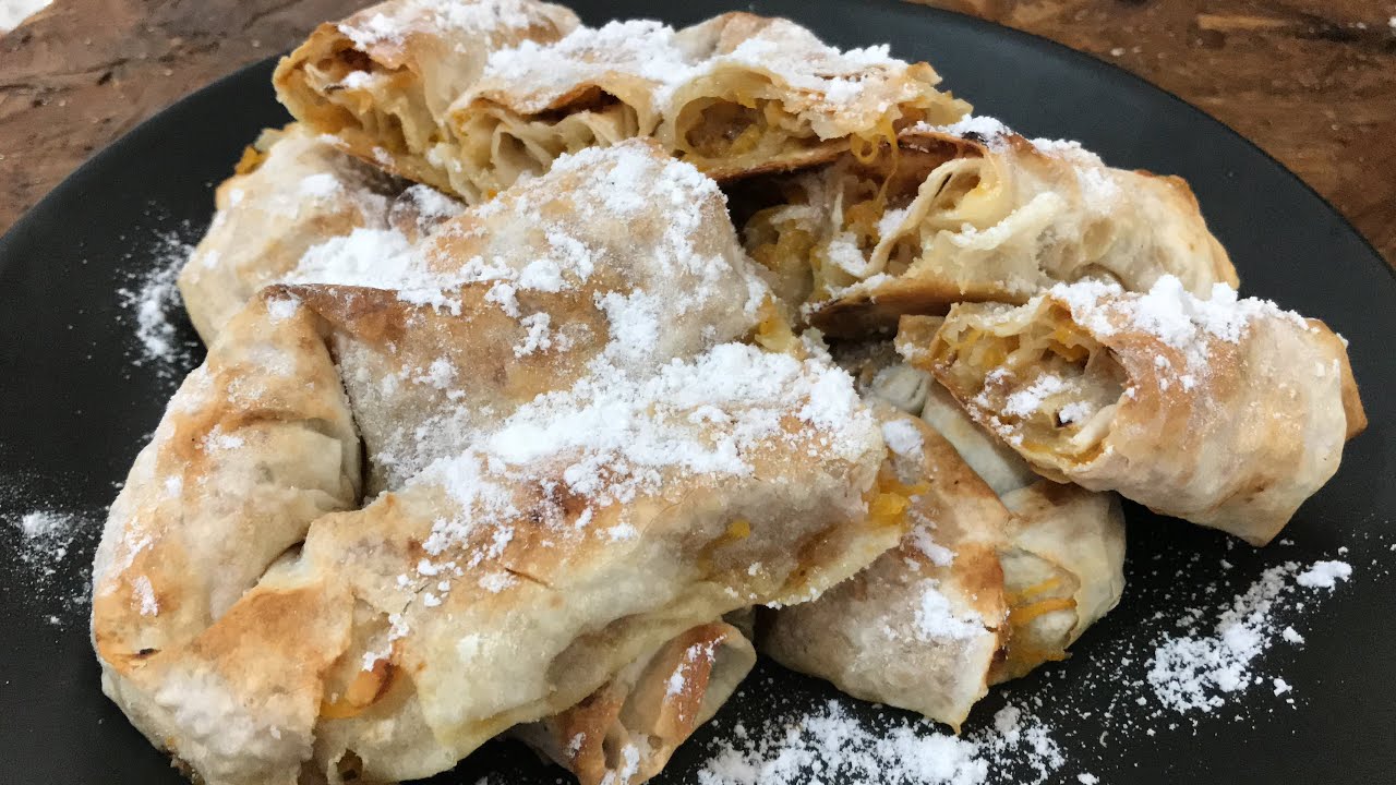BAL KABAKLI ve CEVİZLİ TATLI BÖREK - YÖRESEL RUM BÖREĞİ - BAL KABAKLI TARİFLER - RUM YEMEKLERİ