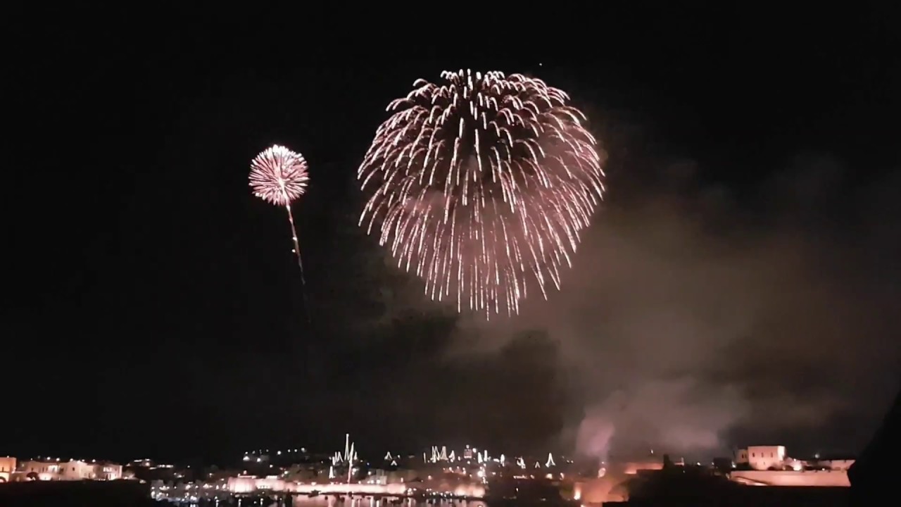 Malta - Vittoriosa - st. Lawrence fireworks - 9 augustus 2018