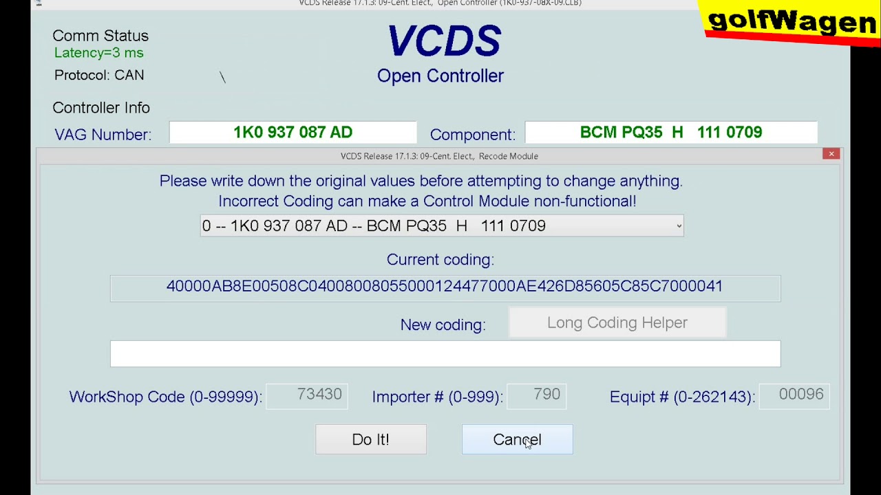 VCDS-VAG options I'm looking to turn off the start / stop engine system