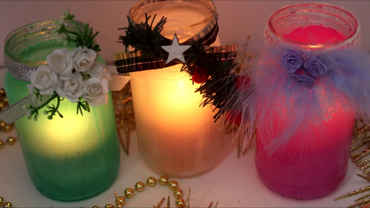 DIY - Frascos decorados - Novedosa técnica de esmerilado con fécula de maíz - Manualidades fáciles