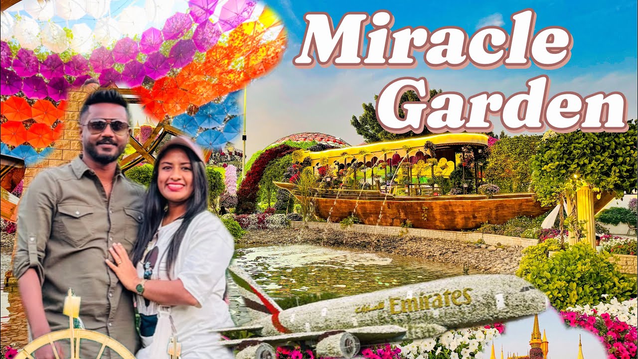 එන්න අපිත් එක්ක ලෝකයේ ලොකුම මල් වත්ත බලන්න 🇦🇪 Miracle Garden Dubai. #dubai #travel #uae