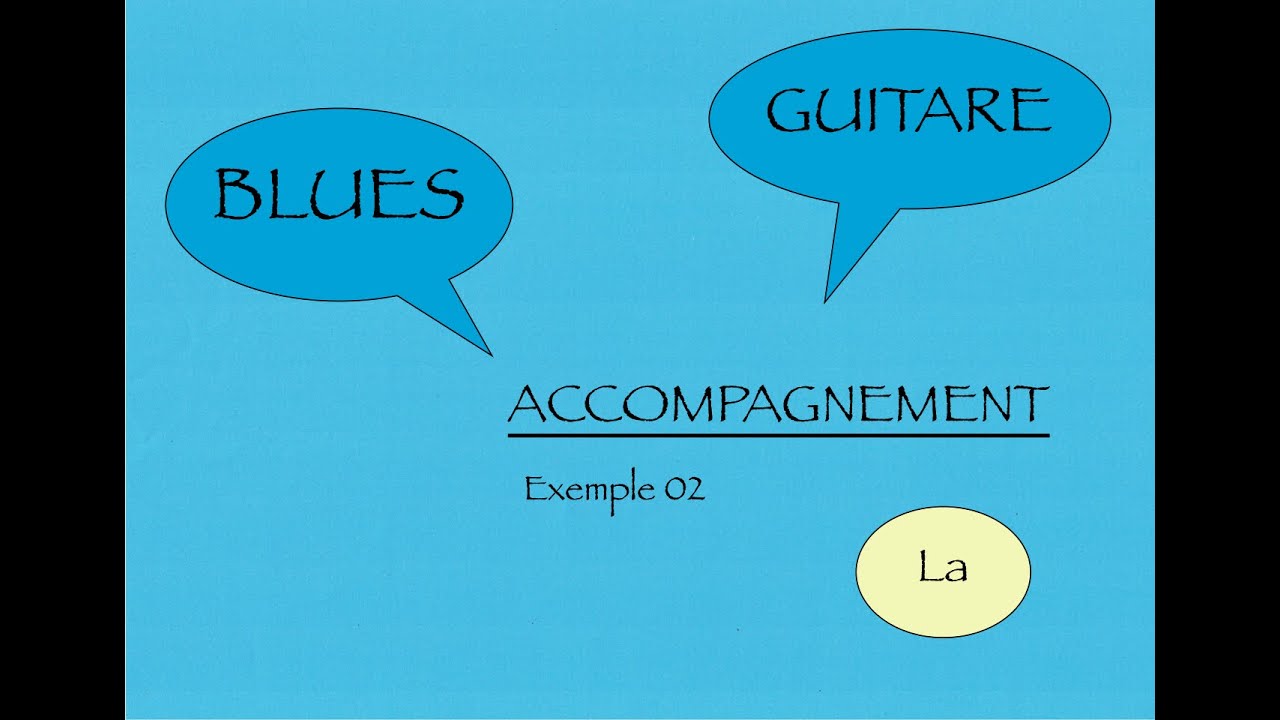 L'accompagnement blues à la guitare - exemple 02 - en La Power chord ouvert et alternance 6te / 7eme