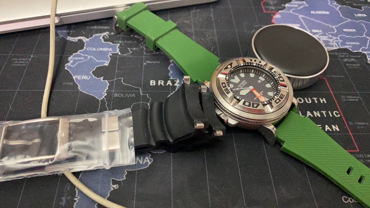 Cambio de adaptadores de correa al Reloj Citizen Ecozilla