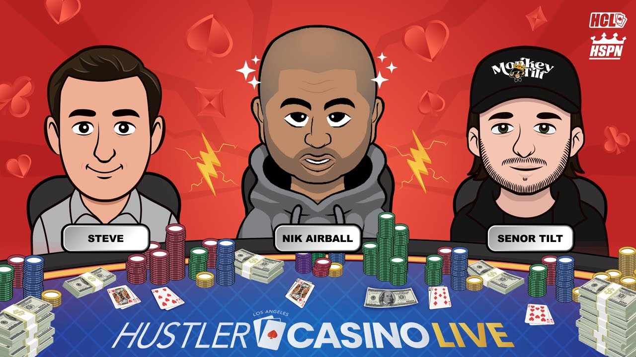 Nik Airball, Senor Tilt, Steve & Gaston Play HIGH STAKES POKER! Commentary by Raver
