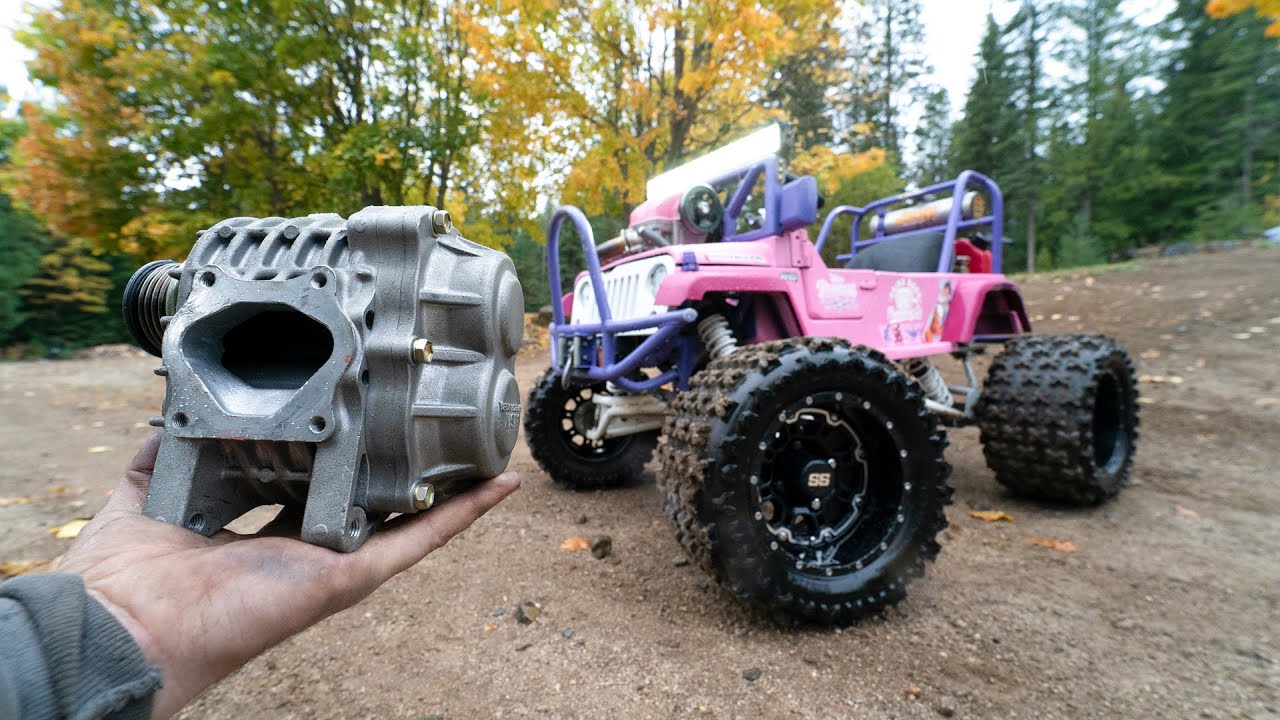 Установка нагнетателя на Barbie Jeep Go Kart