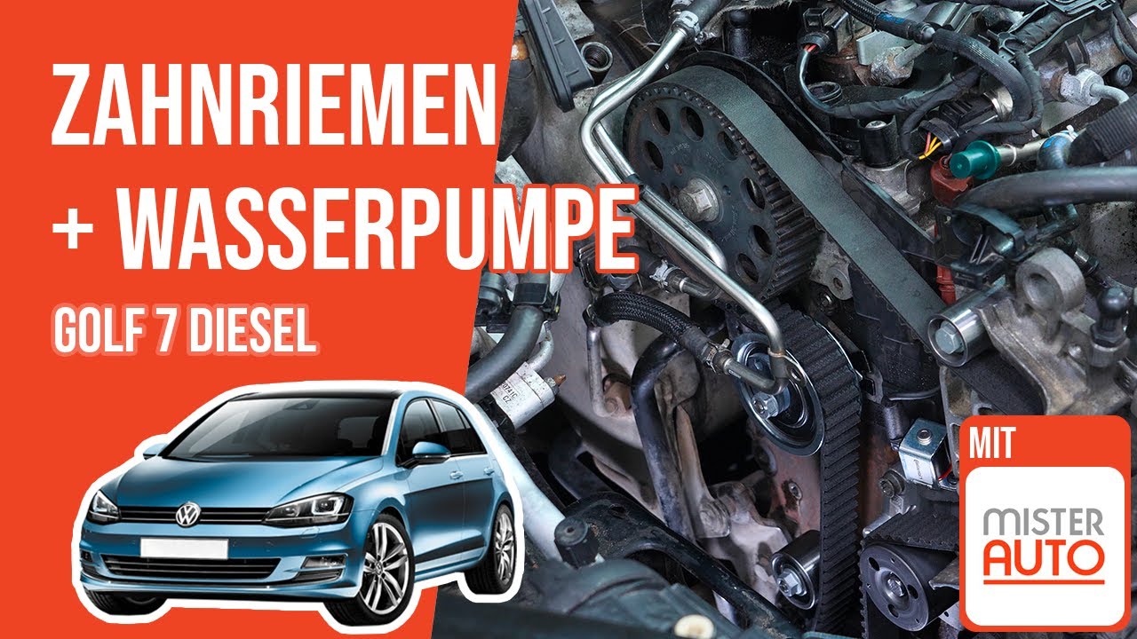 Zahnriemenwechsel mit Wasserpumpe Golf 7  1.6 oder 2.0 TDI 🚗