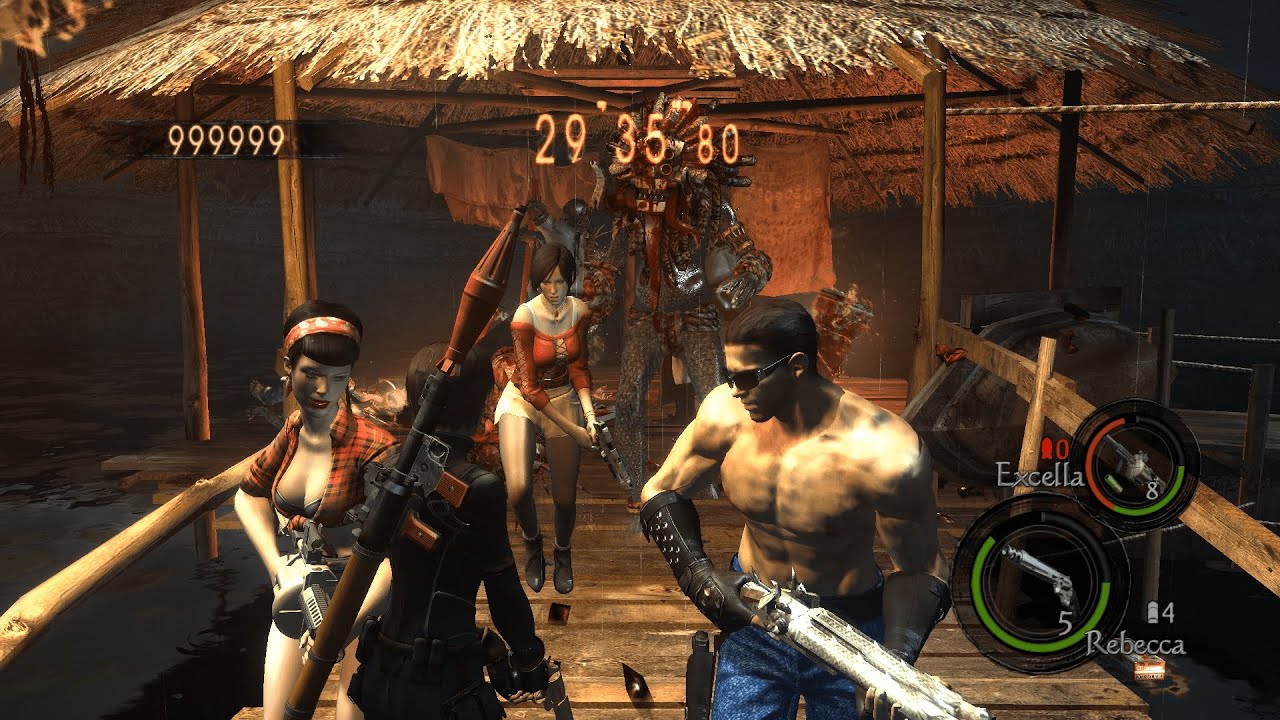 ▶️Resident Evil 5 - Bossmania - Marshlands - 4 Players - 153 kills😎