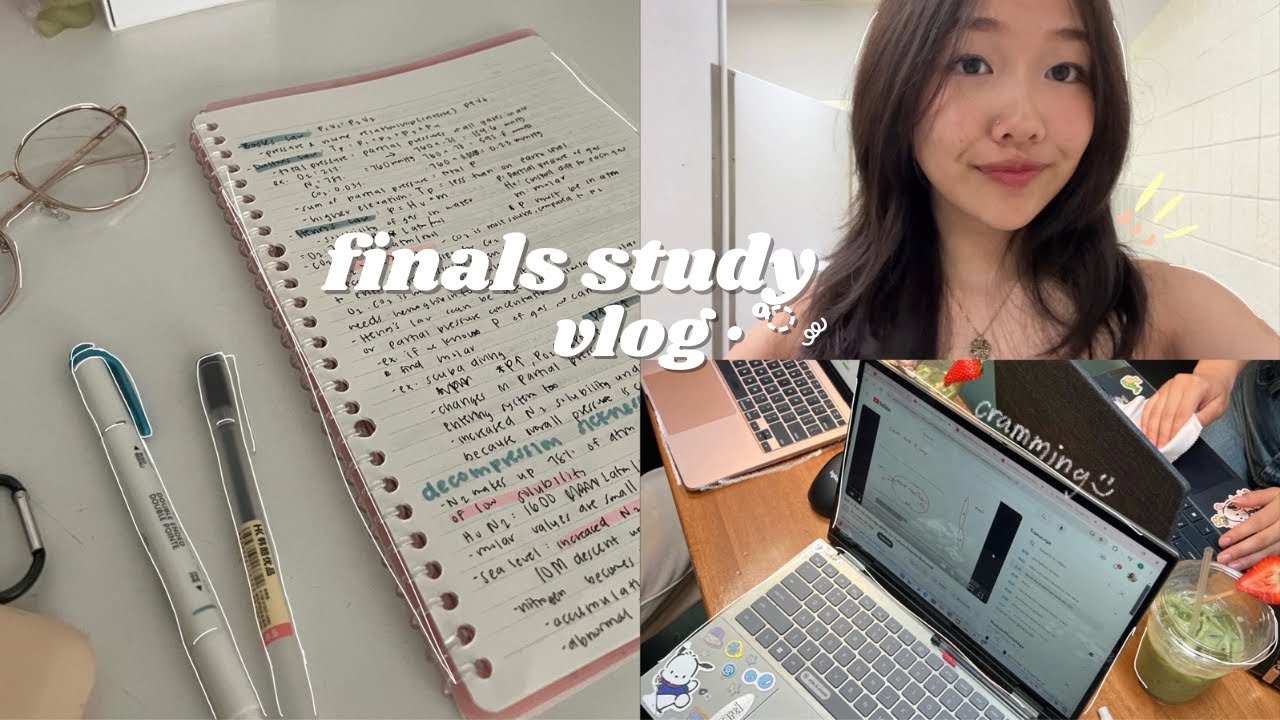 finals week vlog 🖇️📚 : cramming, library sessions, late nights, studying at cafes, final exams